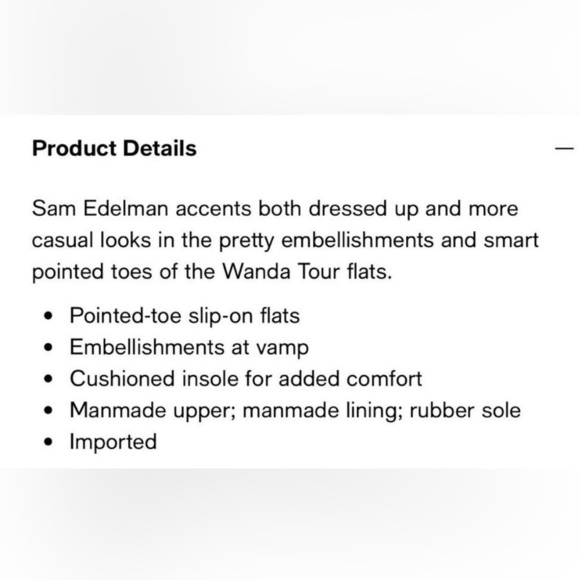 Sam Edelman Wanda Tour Embellished Pointed Toe Flats in Purple Lilac - NWT - Picture 10 of 10